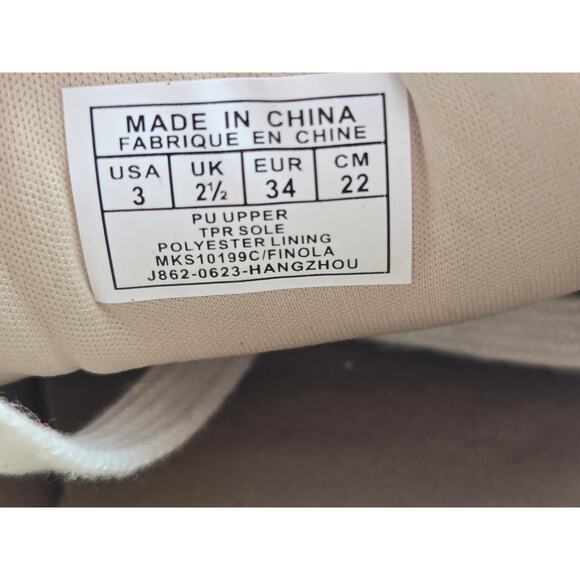 Michael Kors Girls Size 3 Jem Daley MK Monogram Gold Lace-Up Low Top Sneakers - Picture 8 of 8